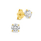 Sterling Silver 4mm CZ Stud Earrings