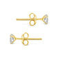Sterling Silver 4mm CZ Stud Earrings