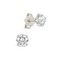 Sterling Silver 4mm CZ Stud Earrings
