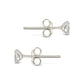 Sterling Silver 4mm CZ Stud Earrings
