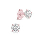 Sterling Silver 4mm CZ Stud Earrings