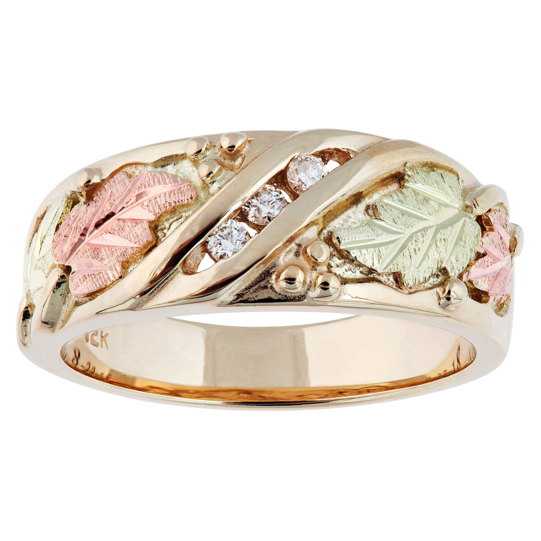 Three Diamond - Black Hills Gold Ladies Ring