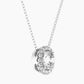 AGI Certified Lab-Grown Diamond Halo Pendant Necklace in 14kt White Gold – 1 CTW or 2 CTW