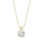 2.00 CTW Created Moissanite Solitaire Pendant Necklace with 18" Chain - Choice of 14k White or Yellow Gold