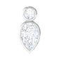 Pear Shape Diamond Two Stone Helix Earring