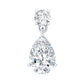 Pear and Round Cut Diamond Stud Drop Helix Earring