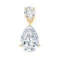 Pear and Round Cut Diamond Stud Drop Helix Earring