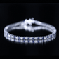 Certified Lab Grown Diamond and Sapphire Wedding Tennis Bracelet