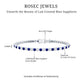 Certified Lab Grown Diamond and Sapphire Wedding Tennis Bracelet