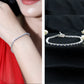 Certified Lab Grown Diamond and Sapphire Wedding Tennis Bracelet