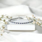 Certified Lab Grown Diamond and Sapphire Wedding Tennis Bracelet
