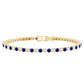 Certified Lab Grown Diamond and Sapphire Wedding Tennis Bracelet