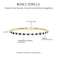 Certified Lab Grown Diamond and Sapphire Wedding Tennis Bracelet
