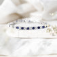 Heart Shape Lab Grown Blue Sapphire and Diamond Tennis Bracelet