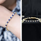 Heart Shape Lab Grown Blue Sapphire and Diamond Tennis Bracelet