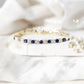 Heart Shape Lab Grown Blue Sapphire and Diamond Tennis Bracelet