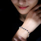 Heart Shape Lab Grown Blue Sapphire and Diamond Tennis Bracelet