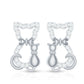 Certified Diamond Cat Stud Earrings