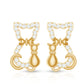Certified Diamond Cat Stud Earrings