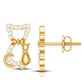 Certified Diamond Cat Stud Earrings