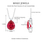 3 Carat Pear Cut Lab Grown Ruby Solitaire Pendant Necklace