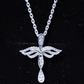 Certified Lab Grown Diamond Prong Set Cross Angel Necklace