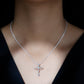 Certified Lab Grown Diamond Prong Set Cross Angel Necklace