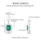 Octagon Cut Lab Created Emerald Vintage Necklace With Chain