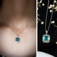 Octagon Cut Lab Created Emerald Vintage Necklace With Chain