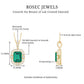 Octagon Cut Lab Created Emerald Vintage Necklace With Chain