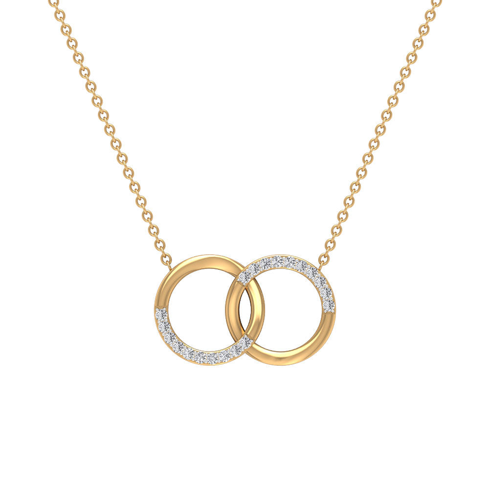 Certified Diamond Circle Pendant Necklace