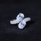 Certified Lab Grown Diamond Designer 2 Stone Engagement Ring