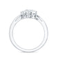 Certified Lab Grown Diamond Designer 2 Stone Engagement Ring