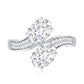 Certified Lab Grown Diamond Designer 2 Stone Engagement Ring