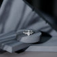 Lab Grown Diamond 0.75 Carat Oval Shaped Double Band Engagement Ring