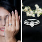 Lab Grown Diamond 0.75 Carat Oval Shaped Double Band Engagement Ring