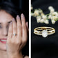 Lab Grown Diamond 0.75 Carat Oval Shaped Double Band Engagement Ring