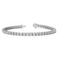 6ctw Lab Created Moissanite Tennis Bracelet - 3mm Stones - Choice of White or 14K Gold Plated Finish