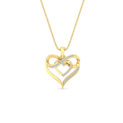 Diamond Accent Double Heart Infinity Pendant Necklace