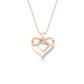 Diamond Accent Double Heart Infinity Pendant Necklace