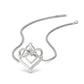 Diamond Accent Double Heart Infinity Pendant Necklace