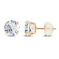 2.00 CTW Lab-Grown Diamond Stud Earrings – E Color VS Clarity in Solid 14K Gold (AGI Certified)